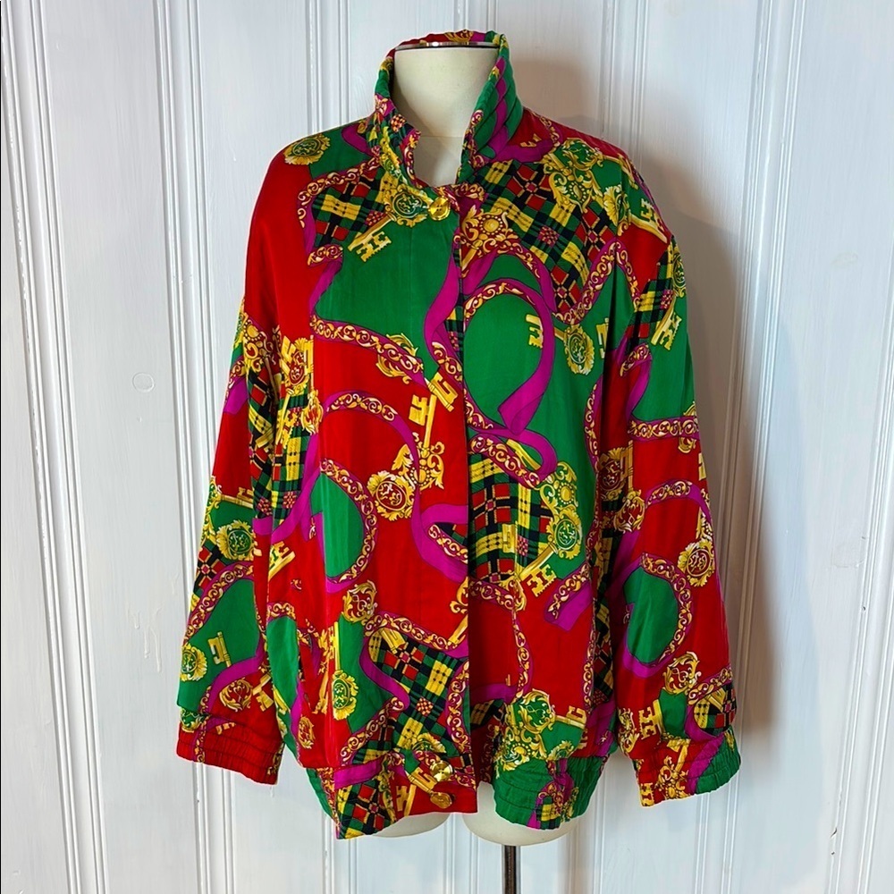 Vintage 100% Silk PETER NYGARD Bomber Jacket (Oversized Fit)